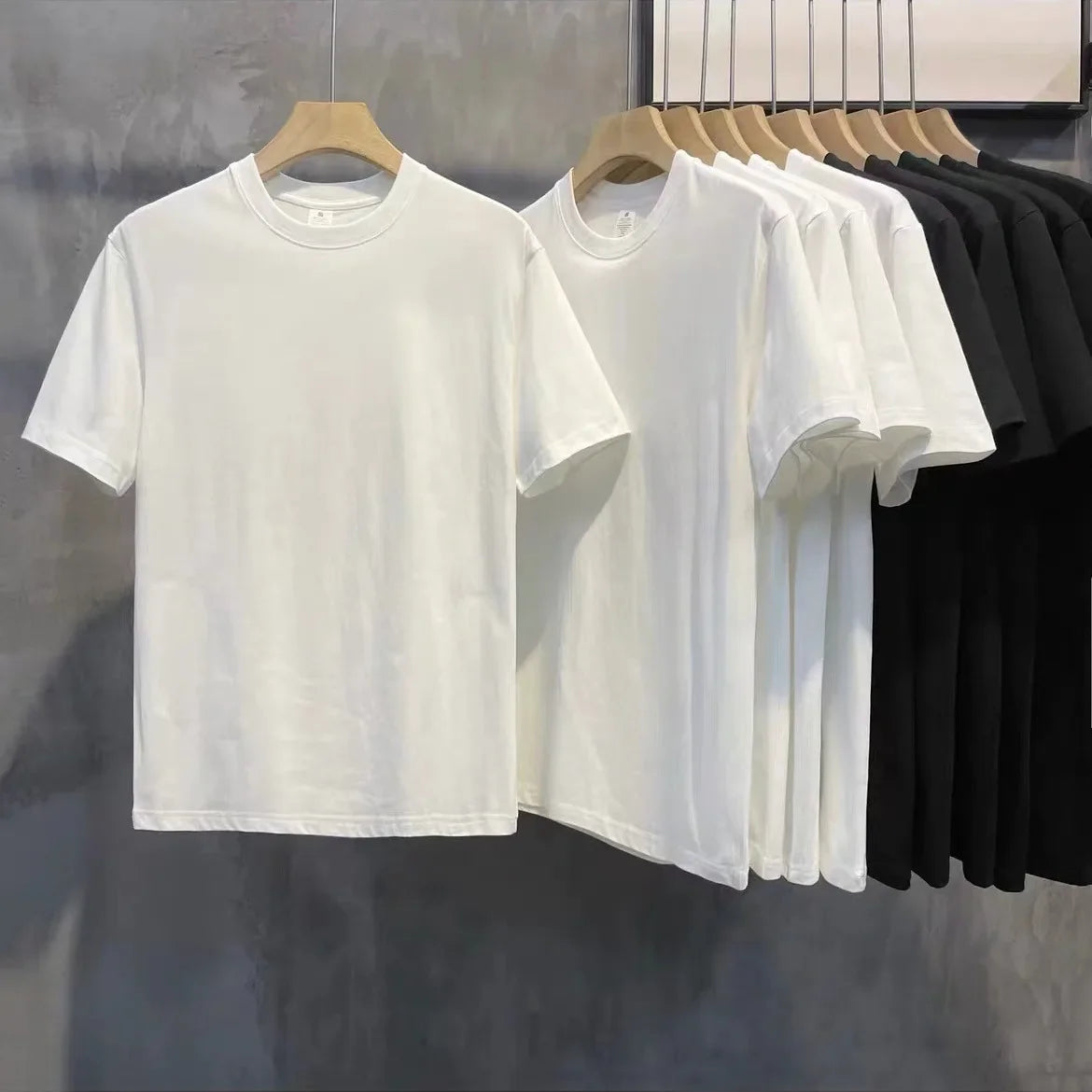 Oversized Summer T Shirts for Women Men White and Black Casual Female Korean Streetwear Tees Unisex Basic Solid Young Cool Tops Zpaxo