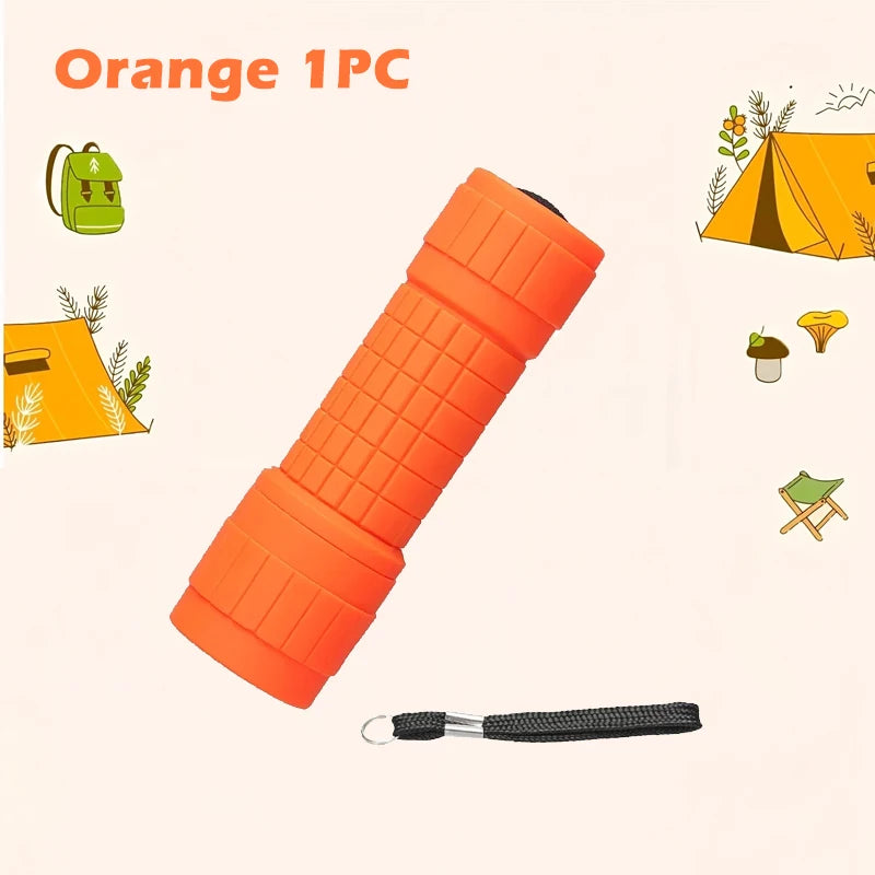 Mini Portable LED Handheld Flashlight Flash Light Battery Hunting Zpaxo Orange 3PCS