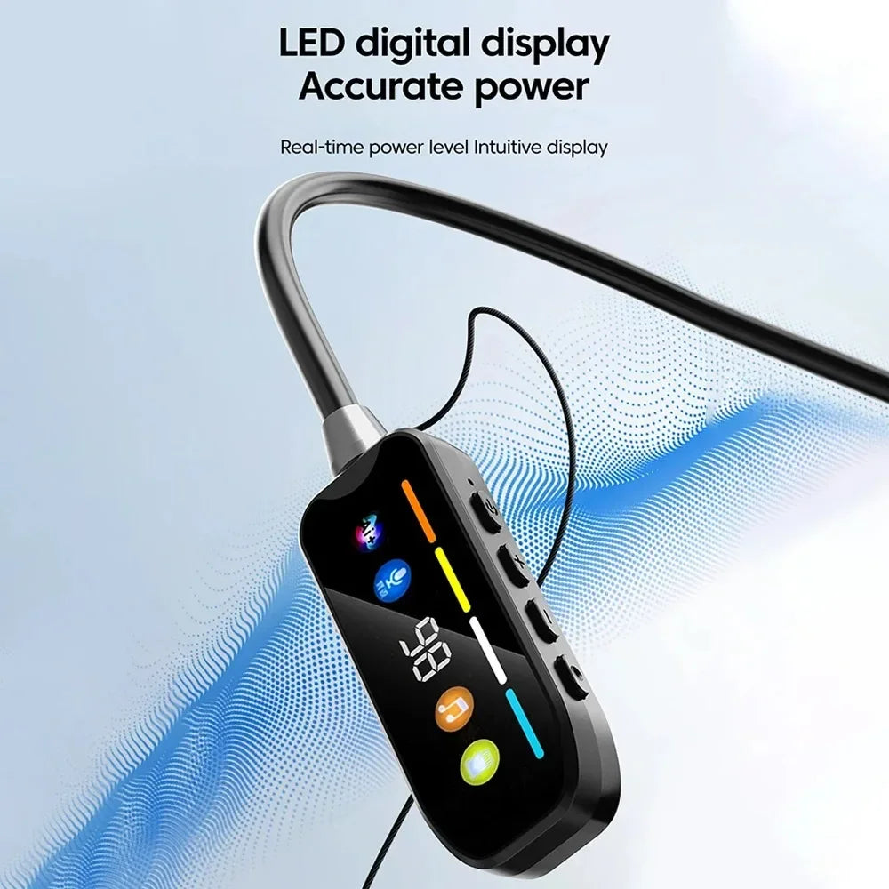 KEBIDUMEI Bluetooth 5 4 Headphones Screen Neckband Earphones Wireless