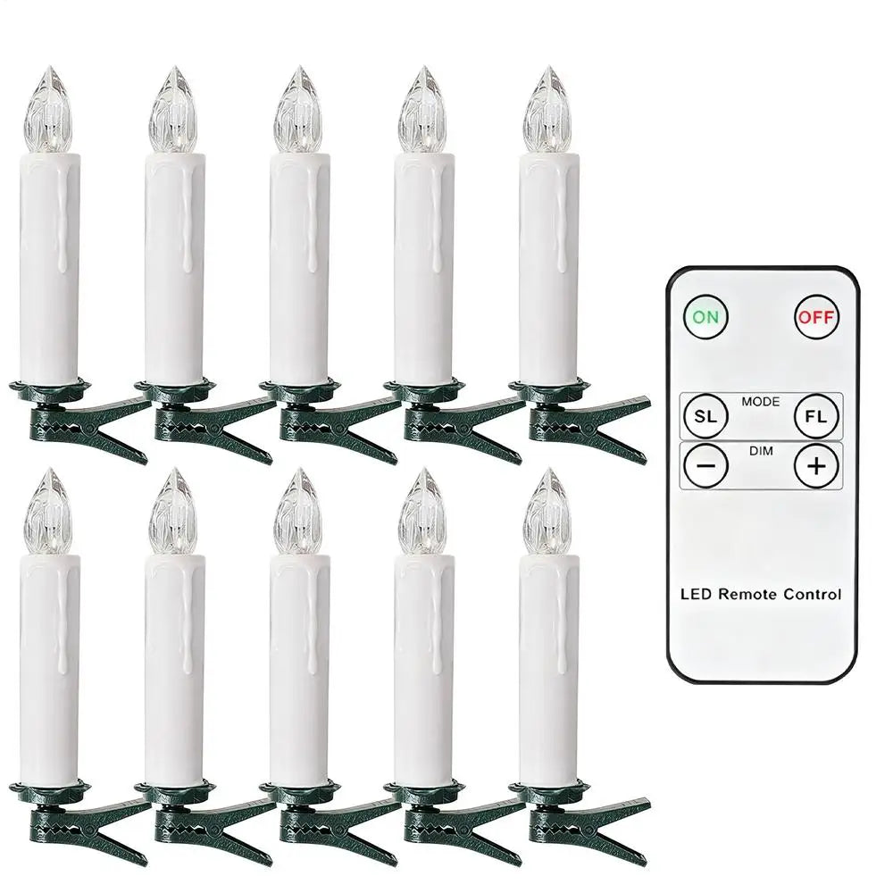 Battery Taper Candles Adjustable Safe Flickering Decor Flameless