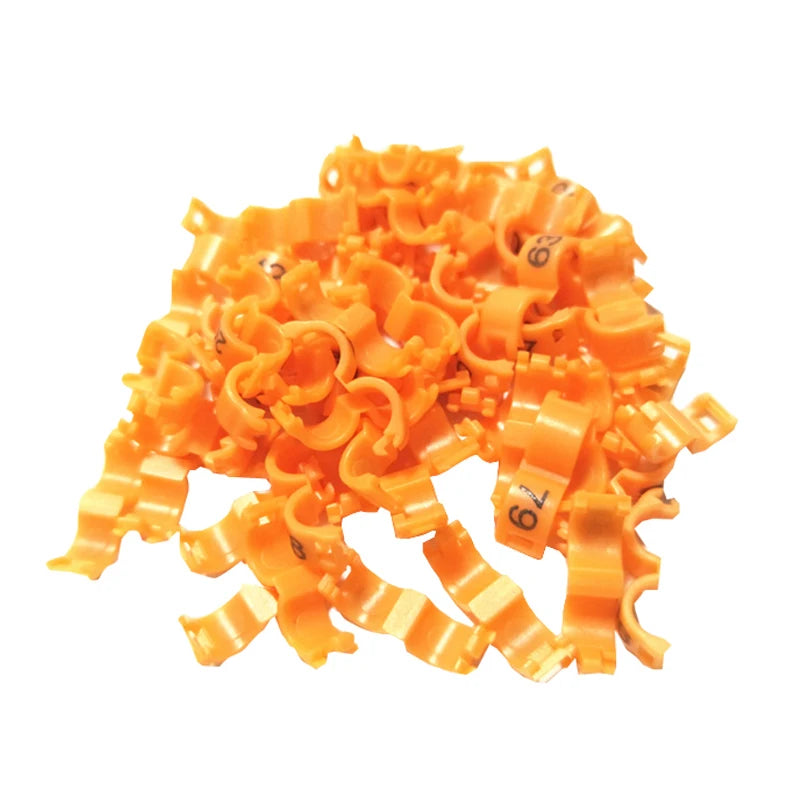Inner 2 7 3 4 5 Canary Clip Ring Bird Pigeon Parrot Leg Rings Small Zpaxo Orange 4.5mm