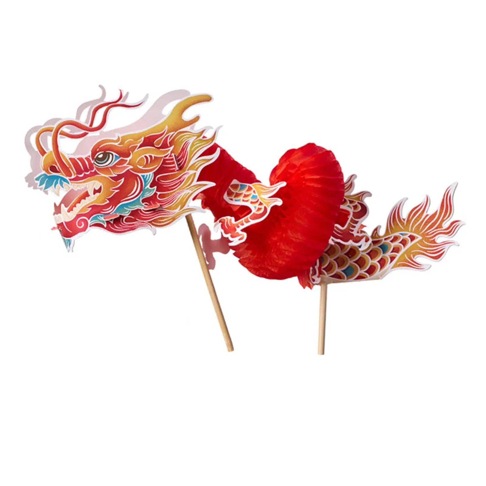 Chinese New Year Dragon Garland DIY Kids Toy Handmade Hanging Decoration for Wedding Lunar New Year Shops Home Spring Festival Zpaxo YELLOW