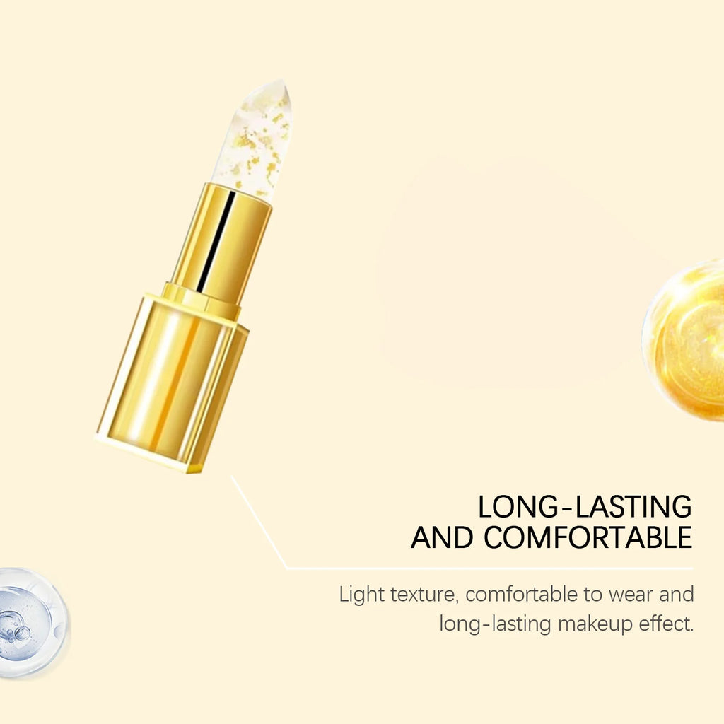 Jaysuing Gold Color-Changing Hyaluronic Acid Lip Balm 3.5g Color-Changing Lip Balm Zpaxo