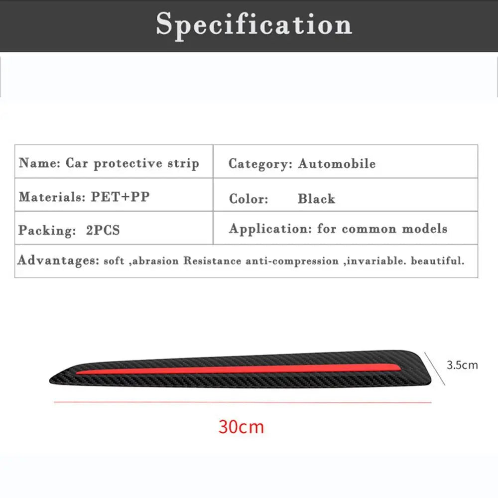 Carbon Fiber 3R Front Rear Auto Protection Zero Decorative Edge Zpaxo