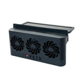 Durable 3 Head Solar Car Cooling Fan Air Vent Radiator Exhaust ABS Zpaxo Black