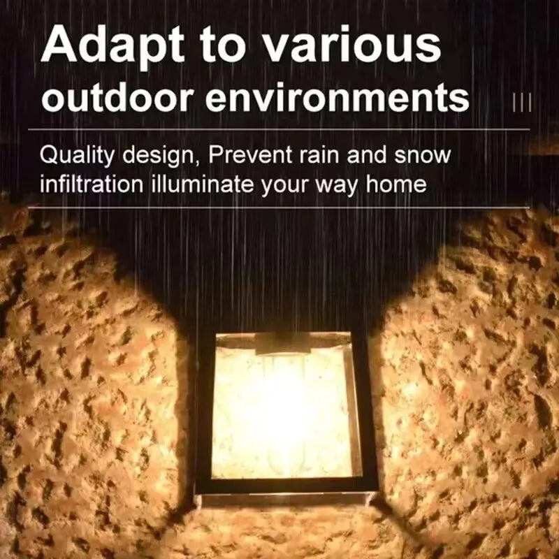 Powerful Solar Wall Light Outdoor Waterproof LED Lamp House Garden Fence Decoration Light Sensor Solar Energy Wall Lantern LED Zpaxo