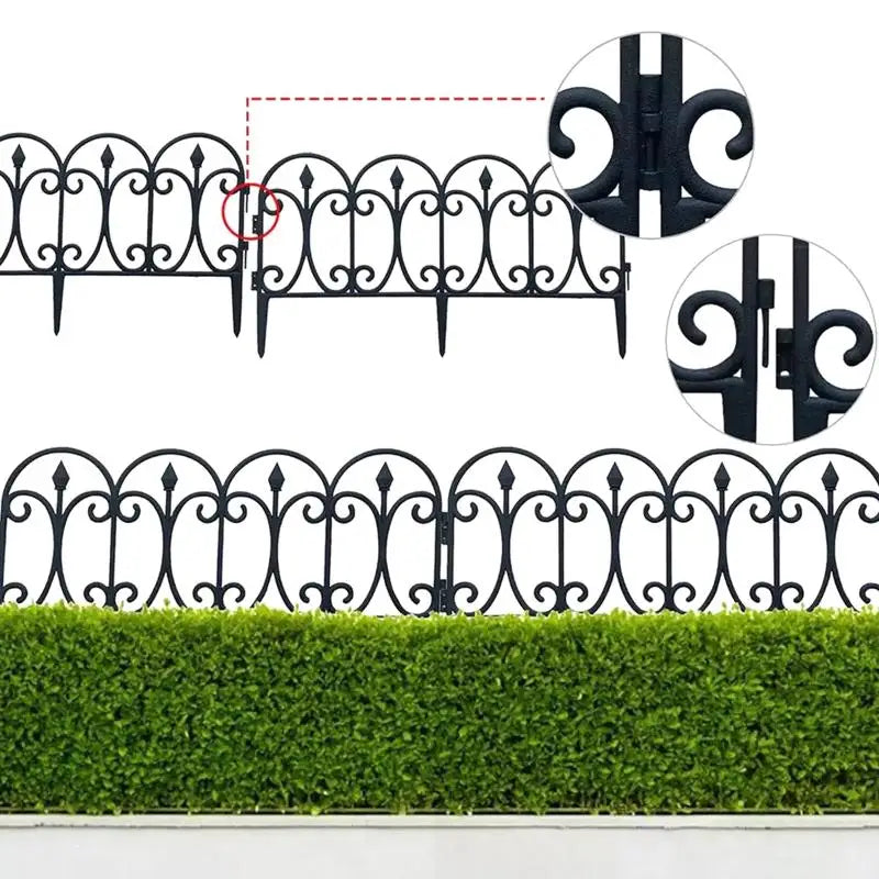 Decorative Garden Fence Outdoor Rustproof Wire Border Foldable Zpaxo