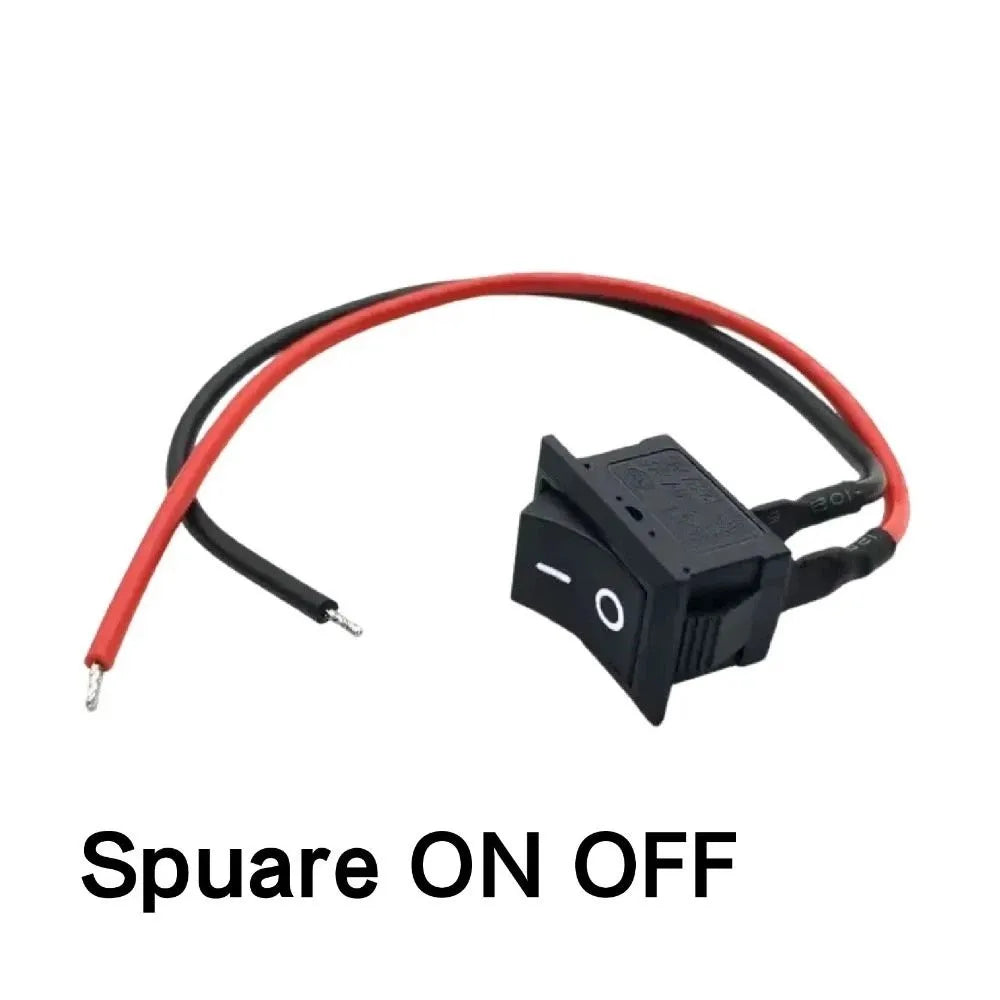 OFF Mini Rocker Switch 2 3 Pin Pre-wired Toggle Terminal 12 Volt DC Zpaxo