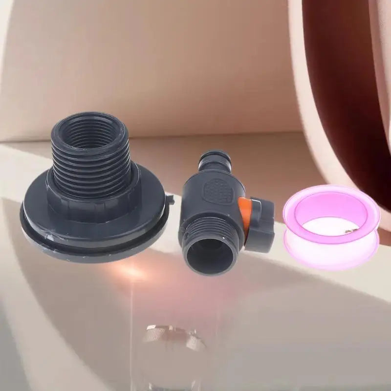 PVC Water Adapter Durable Tank Valve Quick Installation Rainwater Zpaxo