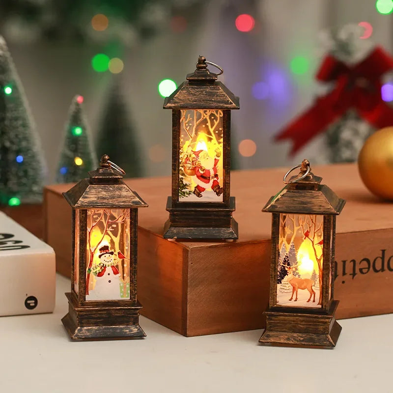 Christmas Light Table Lamp Decorate Lights Presents Santa Snowman