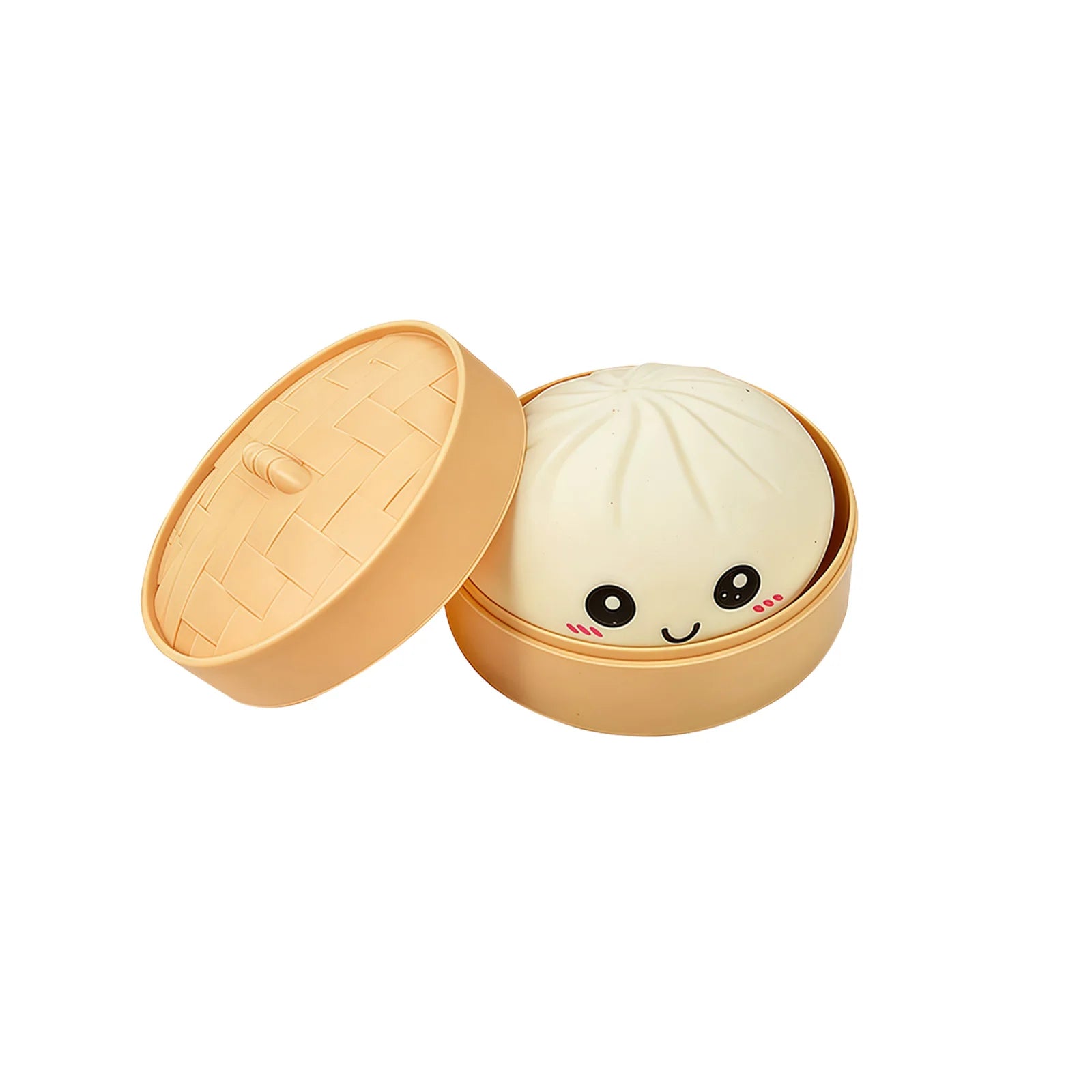 Dumpling Squishy Toy with Steamer – Stress Relief Ball (4 Colors) Squishy Stress Toy Zpaxo C