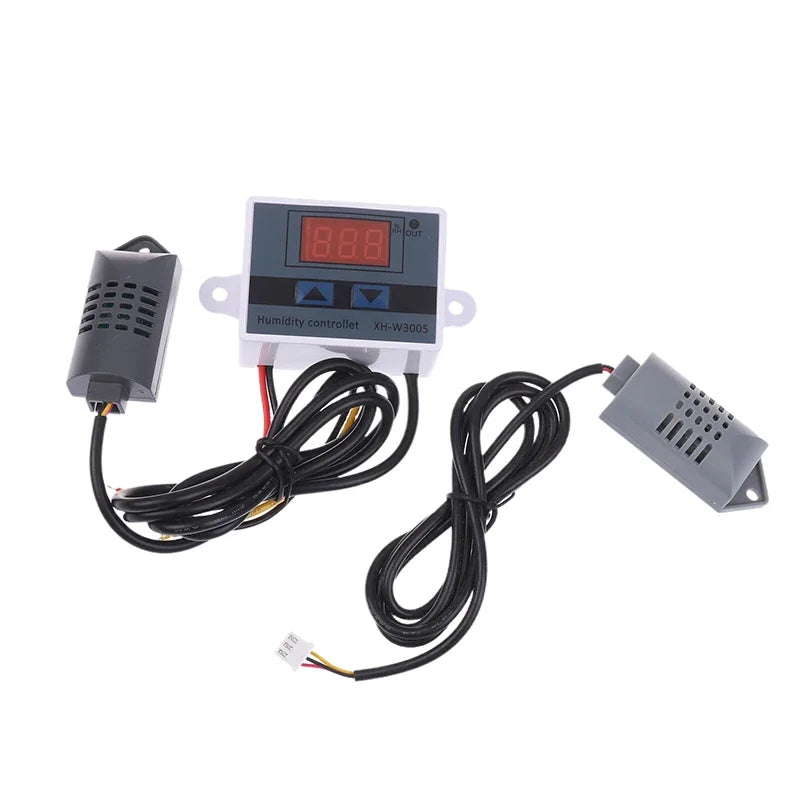 12V 24V 220V XH-W3005 Digital Humidity Controller Humidistat Hygrometer Humidity Control Switch Regulator + Humidity Sensor Zpaxo