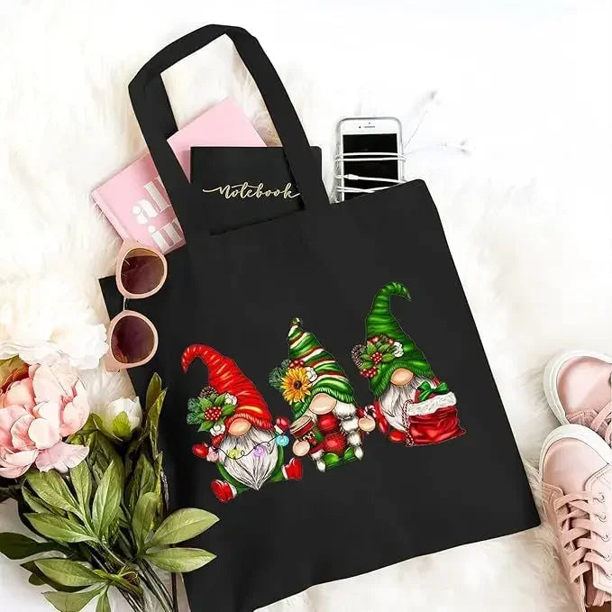 2025 New Christmas Canvas Tote Bag, Cute Snowman Pattern, Christmas Collection Bag, Home Storage Bags Zpaxo G 35x40cm 35x40cm