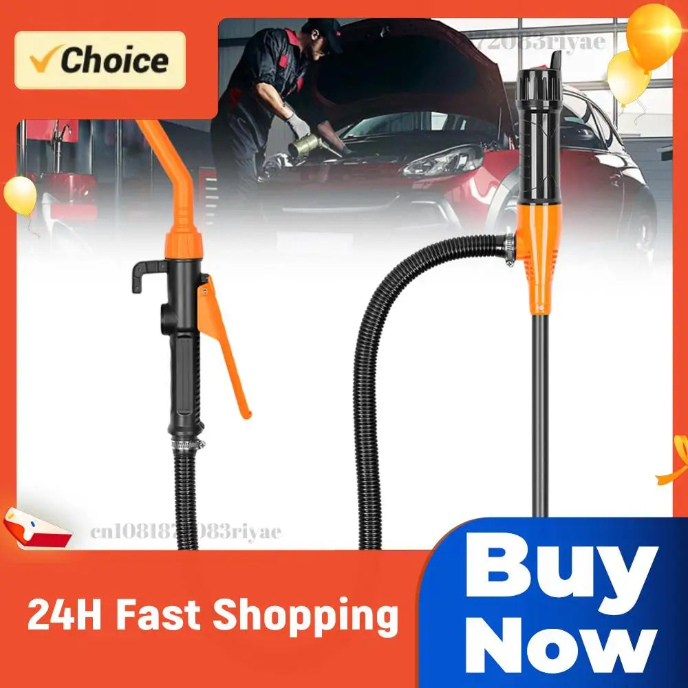 Portable Liquid Transfer Pump Flow Control Nozzle Fuel Gas Suction