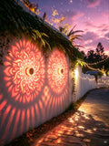 Gradient-color Mandala Lamp Solar-powered Garden Decorative Light