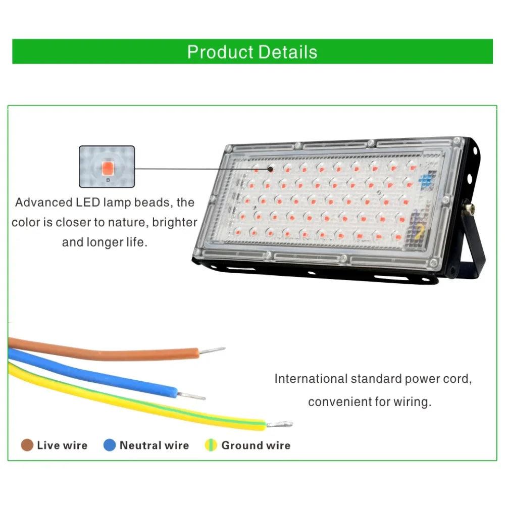 Power Flood Lights Remote RGB Outdoor Lighting Parks Garden Zpaxo