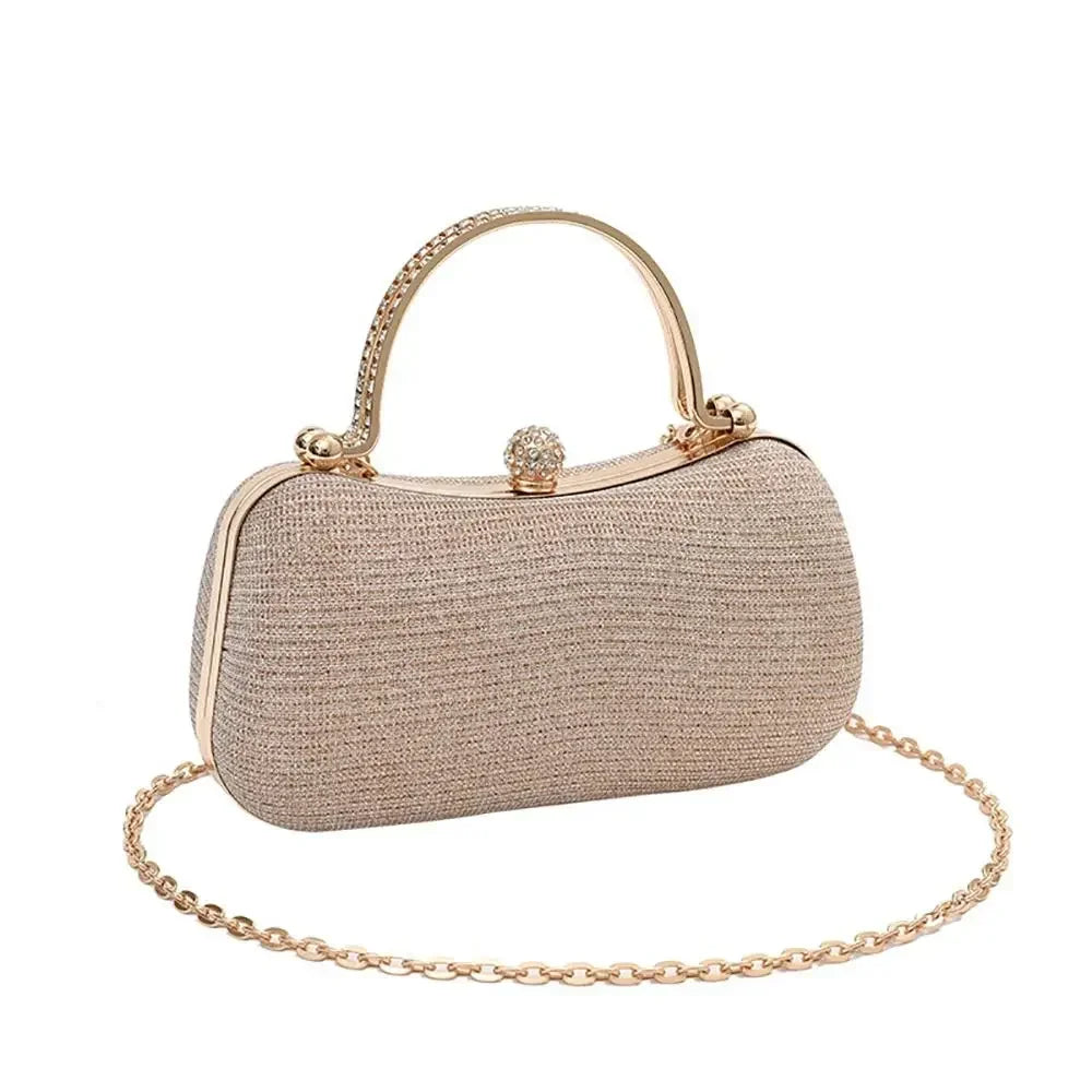 Women's Rhinestone Evening Clutch Bag – Chain Crossbody Handbag Evening Clutch Bag Zpaxo GOLD 1PC