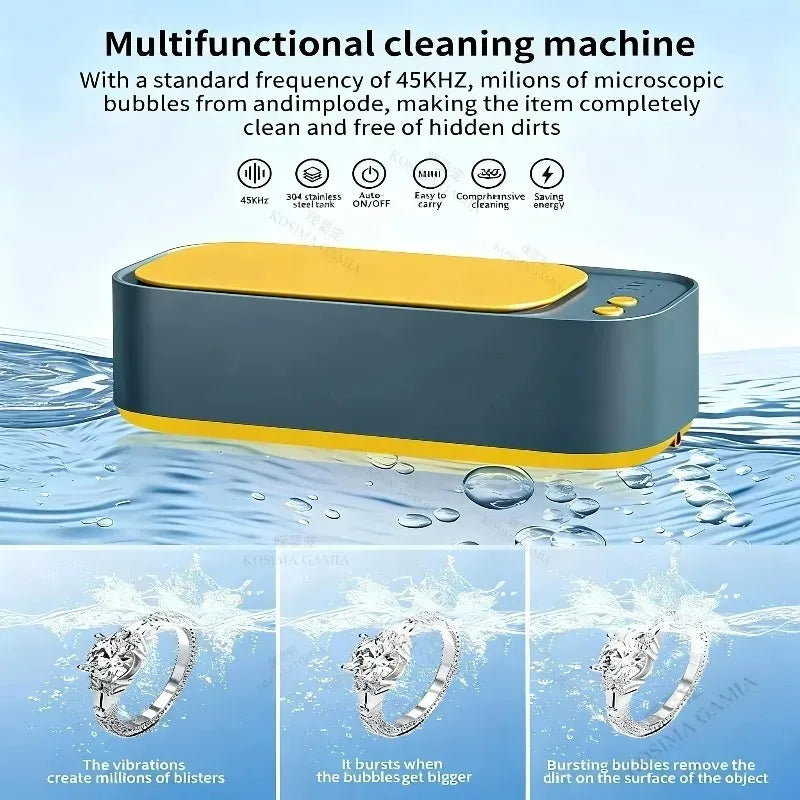 Ultrasonic Cleaner 3-Speed | Jewelry, Glasses & Watches