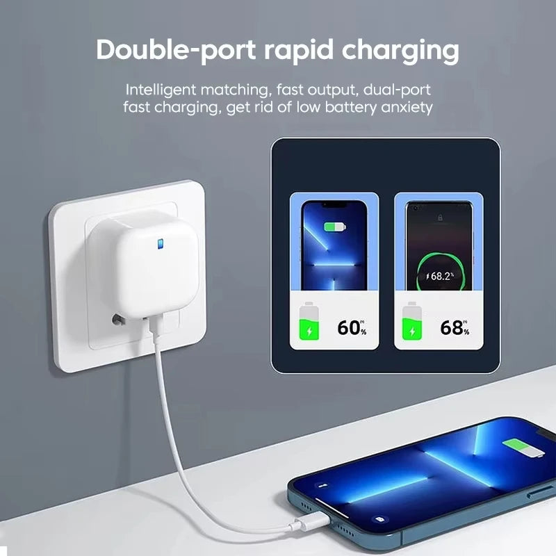 PD 20W USB Type C Charger Fast Charging Adapter Phone Quick Charger For iPhone Samsung Xiaomi Huawei Wall Charger EU/US/UK Plug Zpaxo