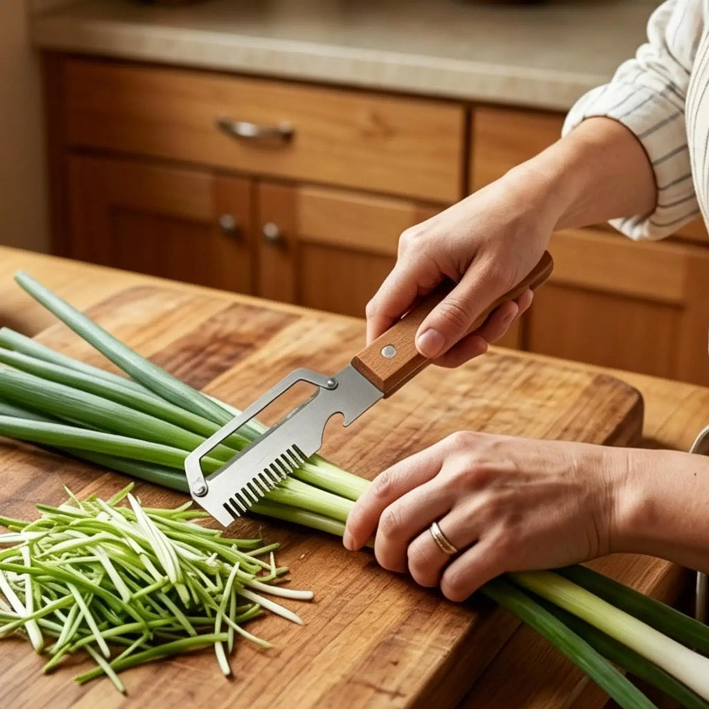 Vegetable Peelers 2Pcs Stainless steel peeler with wooden handle for peeling and slicing fruits and vegetables Peeler tools Zpaxo