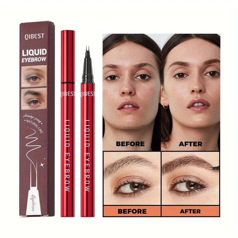 Eyebrow pencil waterproof and oil-proof, not easy to smudge, dark brown, light brown, with distinct roots Zpaxo