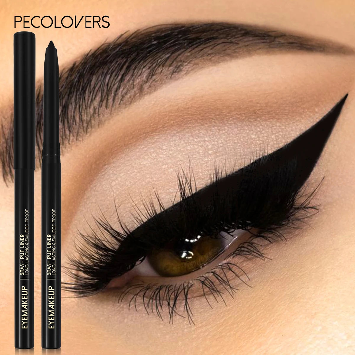 Waterproof Black Eyeliner Gel Pencil Lasting Natural Smooth Easy Wear Zpaxo 01