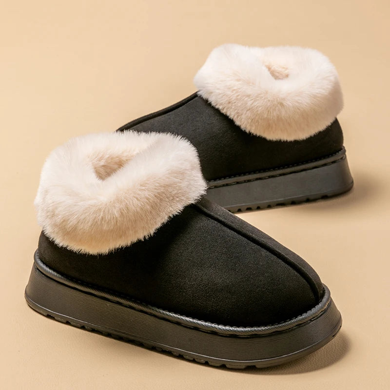 Women's Winter Slippers Arch Support Plush Indoor House Shoes