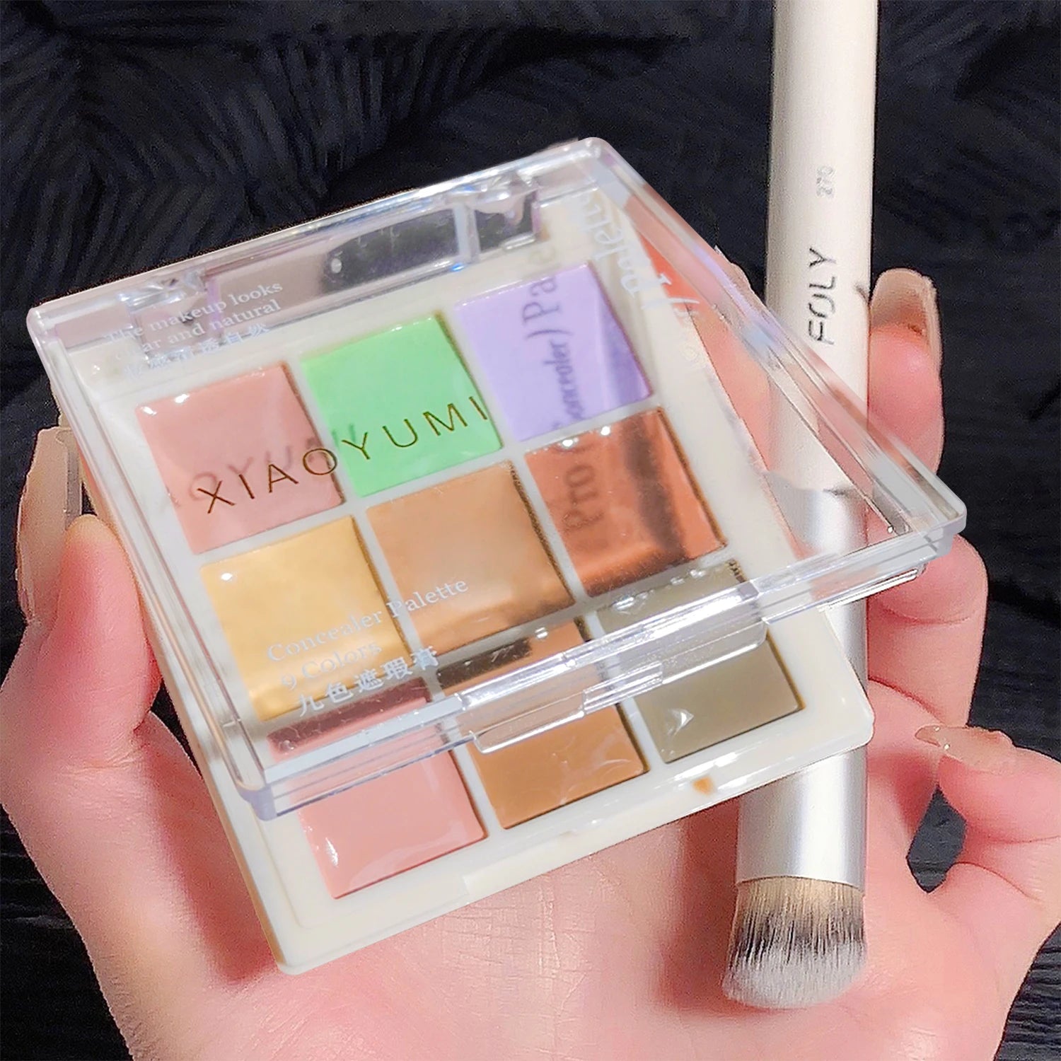9-color Concealer palette - Full coverage - corrects spots, prevents sweating, acne, dark circles, and facilitates touch-ups Zpaxo