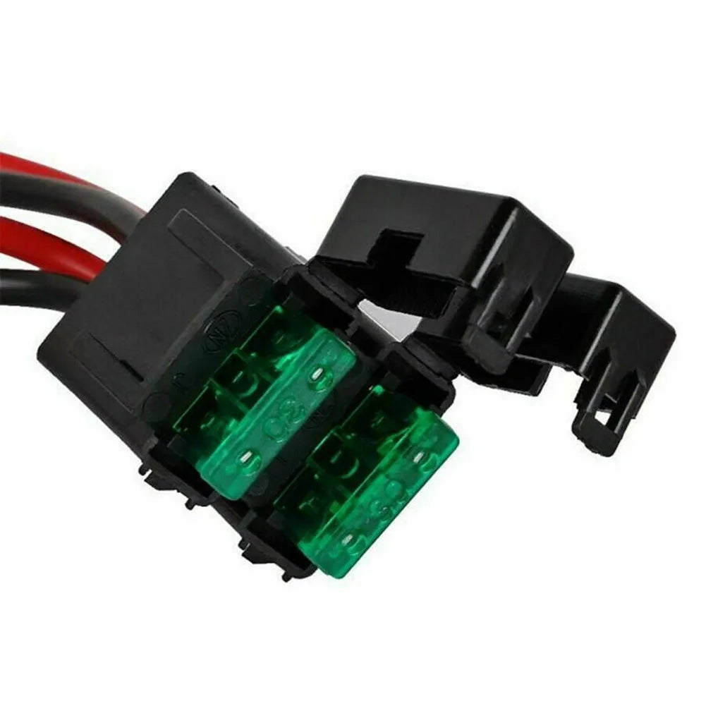 3 28ft 1m 12 14V 4 Pin 12AWG 30A Blade Fuse DC Power Cable Cord Yaesu