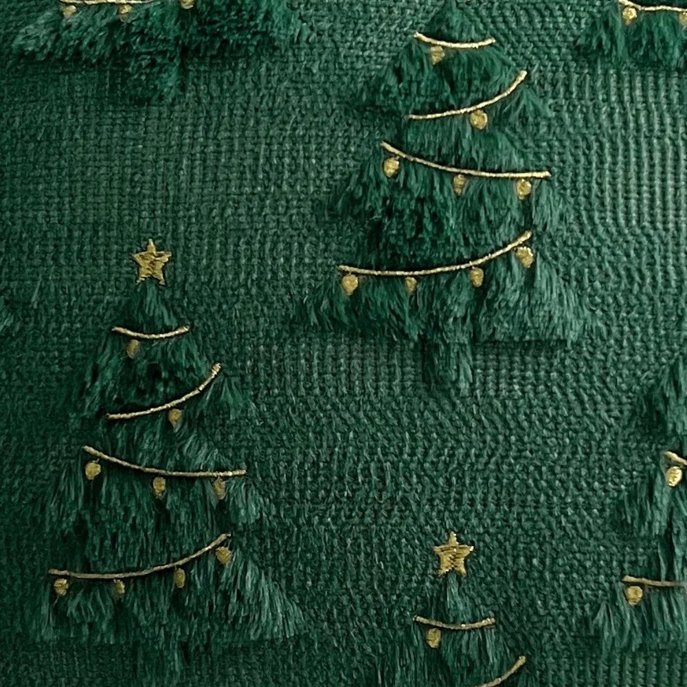 Christmas Plush Pillowcase – Xmas Tree & Reindeer Cushion Cover Festive Pillow Cover Zpaxo