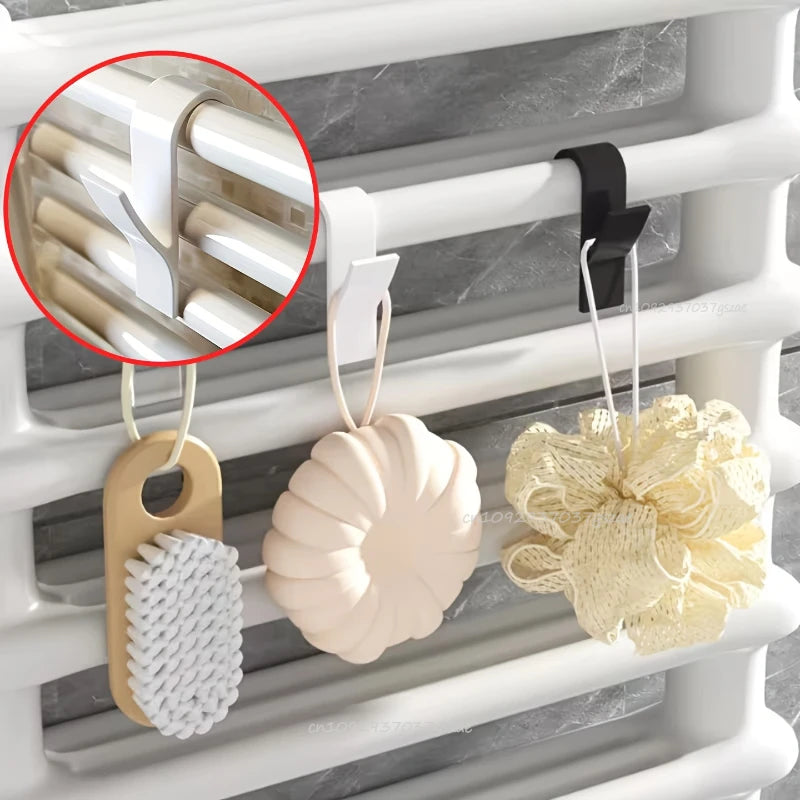 Multi-Purpose Heating Hook Coat Hook Towel Rack Radiator Bracket Bathroom Hook Clothes Hanger Soft Scarf Rack Towel Rack Zpaxo