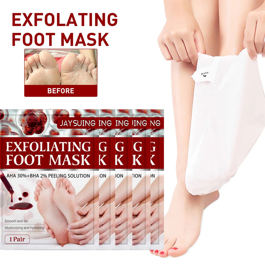 AHA Exfoliating Foot Mask Moisturizing Anti Crack Heel Foot Calluses Dead Skin Remover Smooth & Soft Feet Care Foot Patch Zpaxo