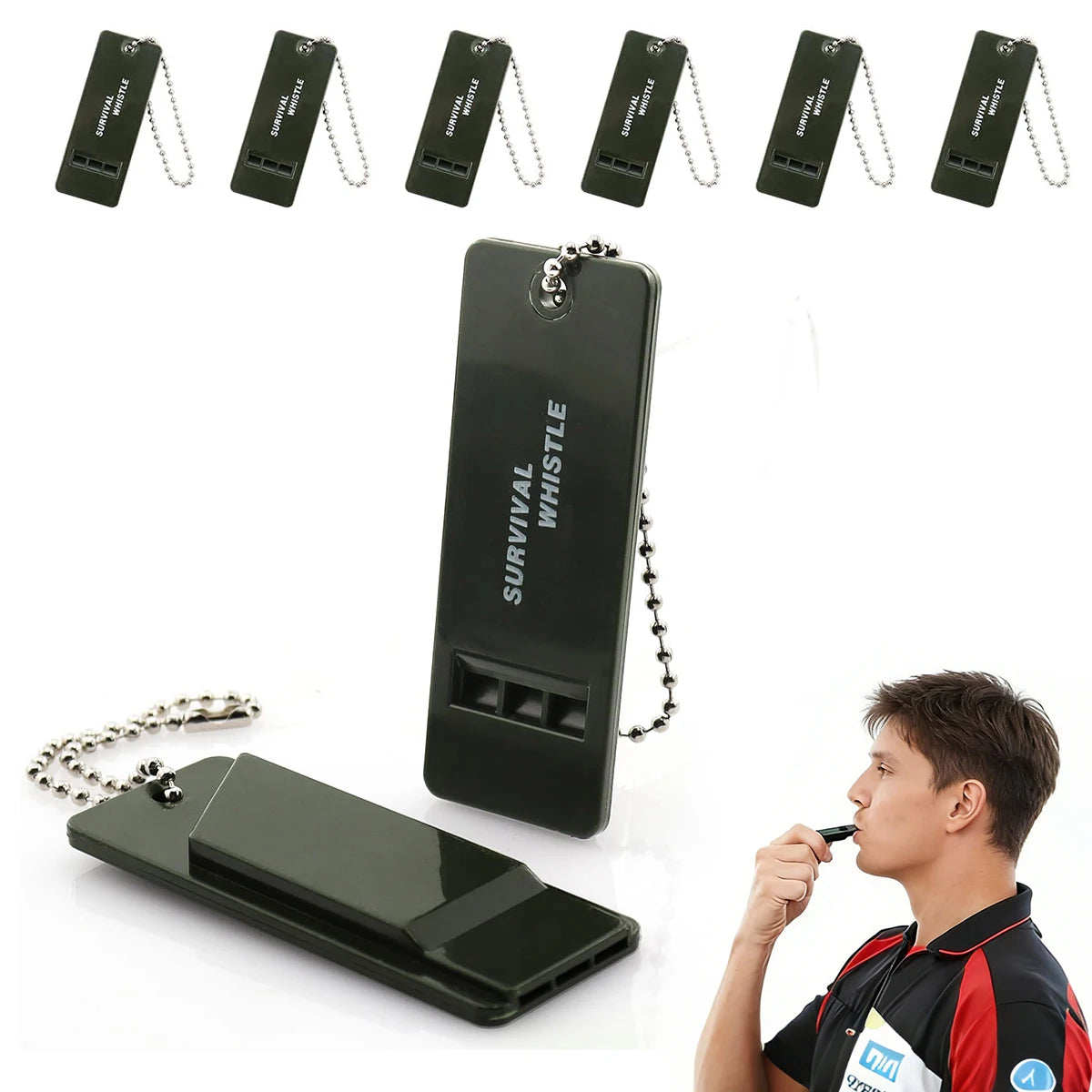 Emergency Survival Whistle – Loud Keychain Safety Whistle 3/6/12 Pack