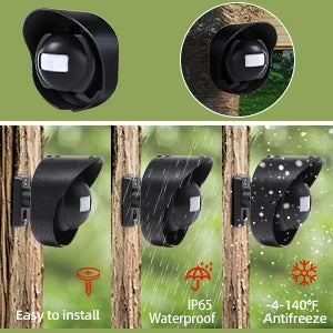 Long Range Wireless Driveway Alarm 328ft Waterproof Motion Sensor Detector Security Alert with 38 Chimes Doorbell Zpaxo