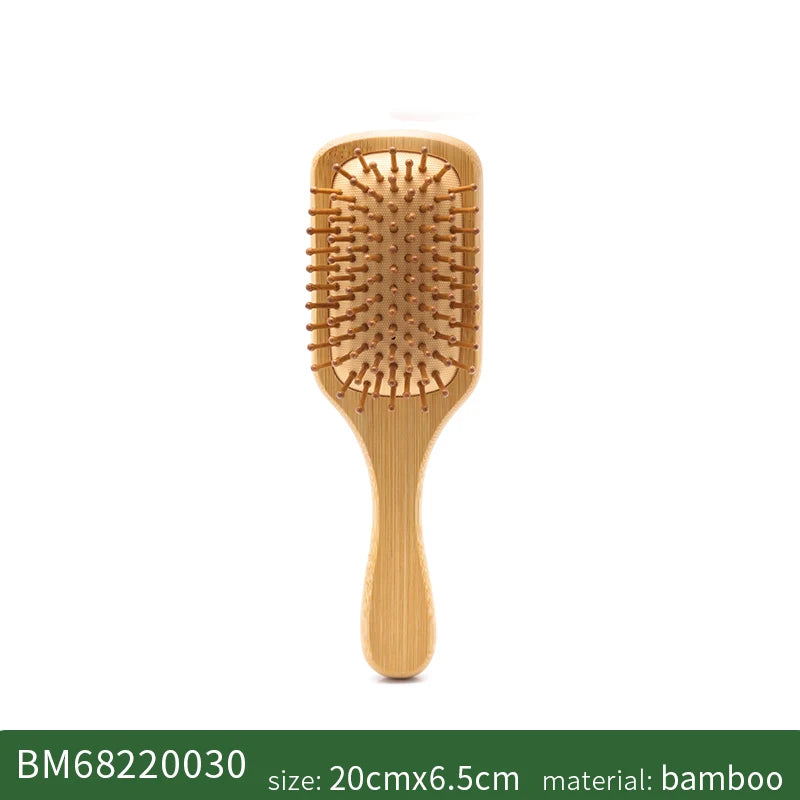 Bamboo Hair Brush Women Styling Hair Comb Hairbrush Wide Teeth Bamboo Combs for Hair Smooth Massage Scalp Brush Barber Comb Zpaxo small square China Mainland