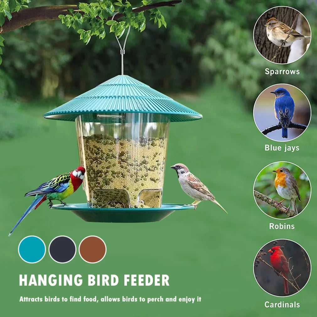 Bird Feeder Automatic Foot Feeding Tool Outdoor Bird Feeder Hanging Nut Feeding Multiple Hole Dispenser Holder Food Container Zpaxo