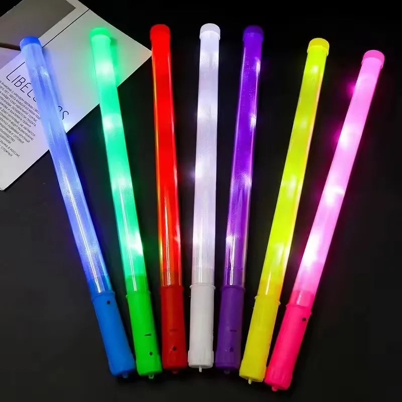 LED Glow Sticks Neon Fluorescent Dark Light 3 Modes Wedding Birthday