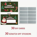 30Pcs Christmas Scratch Off Cards Santa Claus Christmas Tree Party Favors DIY Games Supplies Gift Vouchers Zpaxo 30Pcs Set