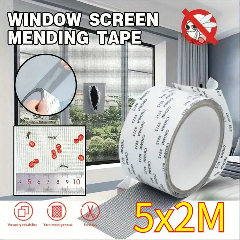 1ps Easy-to-Apply Waterproof Window Screen Repair Tape – Keep Mosquitoes Out with Our Anti-Insect, Self-Adhesive Mesh Patch Zpaxo