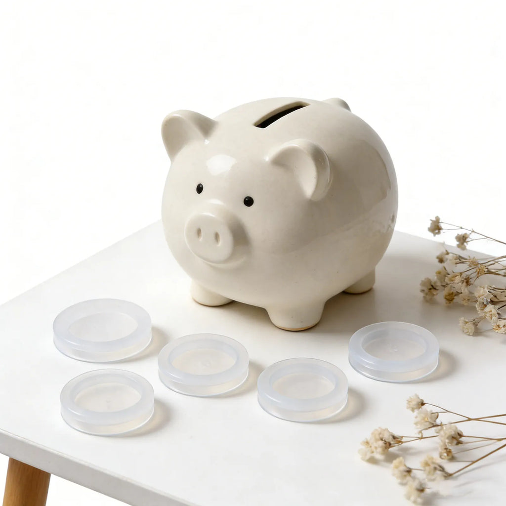 Silicone Piggy Bank Stopper Replacement Round Saving Box Plug Ceramic