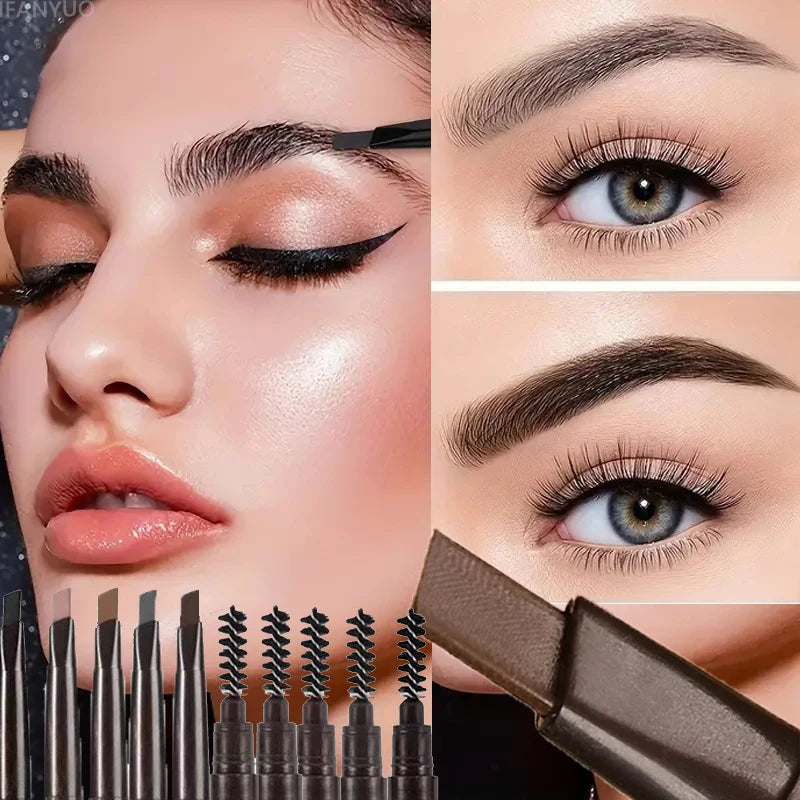 Double-headed Eyebrow Pencil Extremely Fine Waterproof Enhancers Long