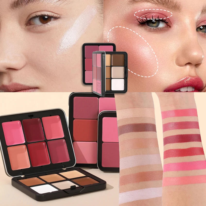 12-Color 1 Concealer Blush Palette Matte Highlight Face Contour