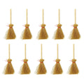 Halloween Witch Broom Pack Of 10 Miniature Witch Broom Decor Dollhouse Room Scenery Layout Restaurant Door Indoor Outdoor Decor Zpaxo Red rope China Mainland