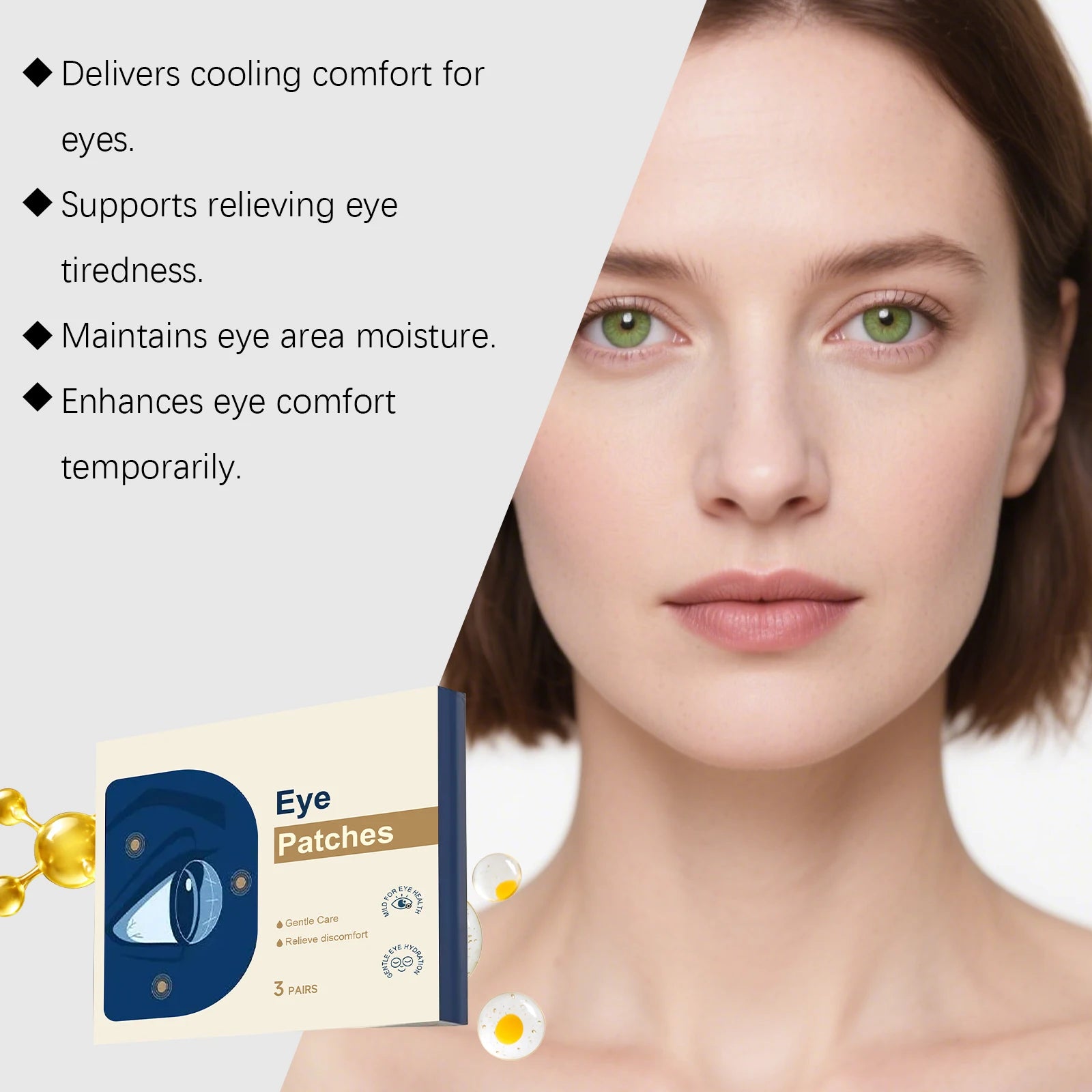 Hoygi Cooling Eye Patches – Dark Circles & Puffy Eyes Gel Mask Under Eye Gel Patches Zpaxo