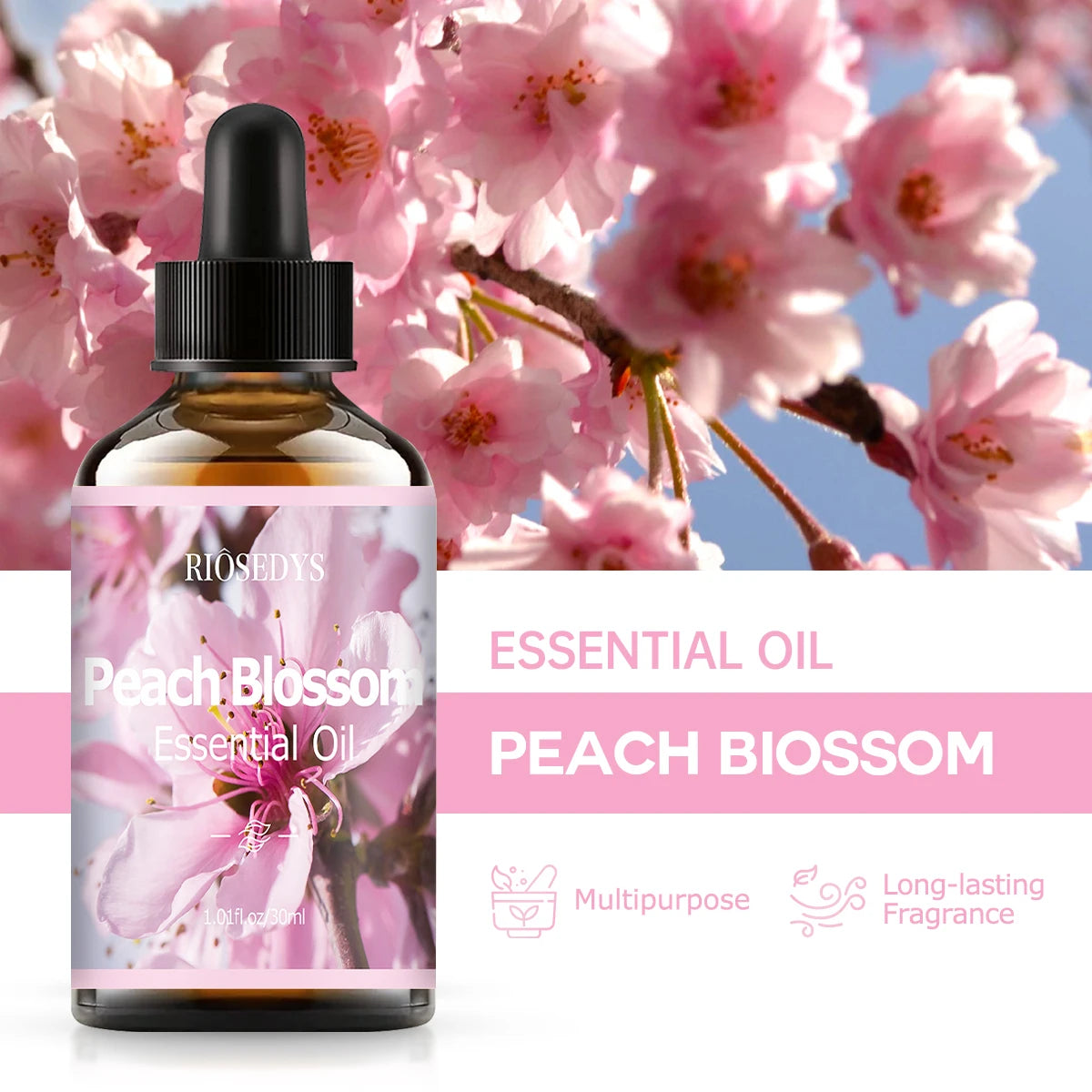 Peach Blossom Essential Oil Natural Fragrance Suitable Body Massage Zpaxo