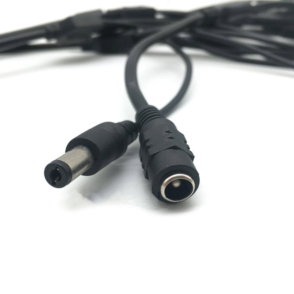 12V DC Power Splitter Plug 1 Female 8 Male Supply Adapter Y Cable