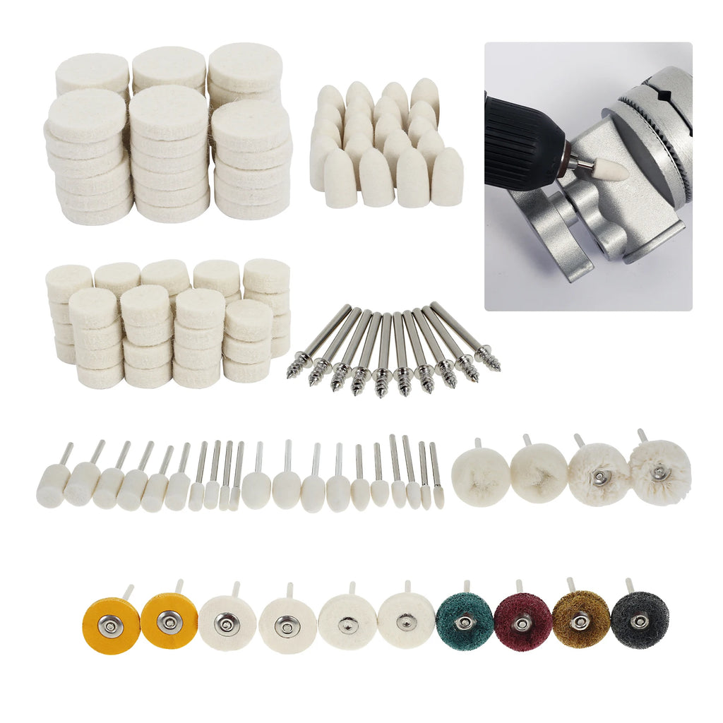 134Pcs Mini Cloth Buffing Wheel Multiple Materials Grinder Precise Efficient For Gold Silver Jewelry Mirror Polishing Tools 2025 Zpaxo