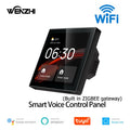 WiFi Voice Control Panel Build in ZigBee Hub Alexa Command Scene Switch 4inch Screen Tuya Smart Life Home Automation Full System Zpaxo China Mainland