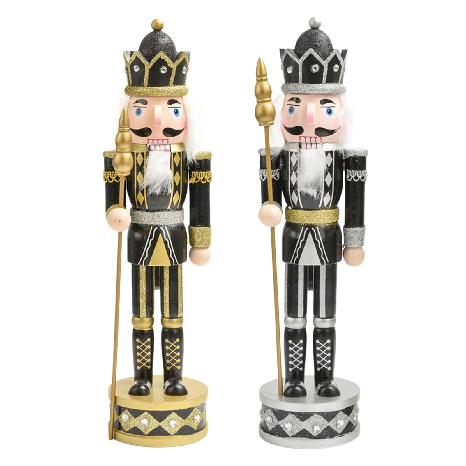 Wood Nutcracker Ornament Soldier Figures Desktop Decor Zpaxo