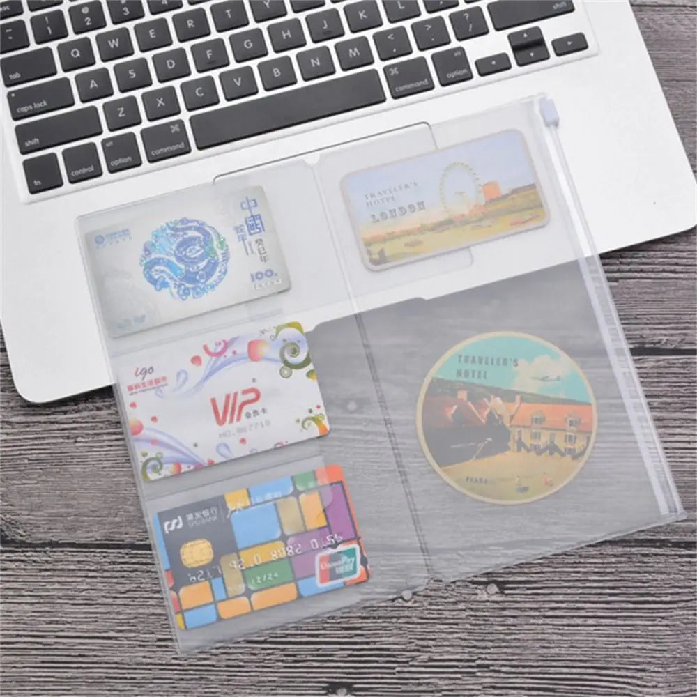 PVC Zipper Bag for Travelers Notebook Journal Planner Accessory Card Holder Storage Standard/Pocket/Passport Zpaxo